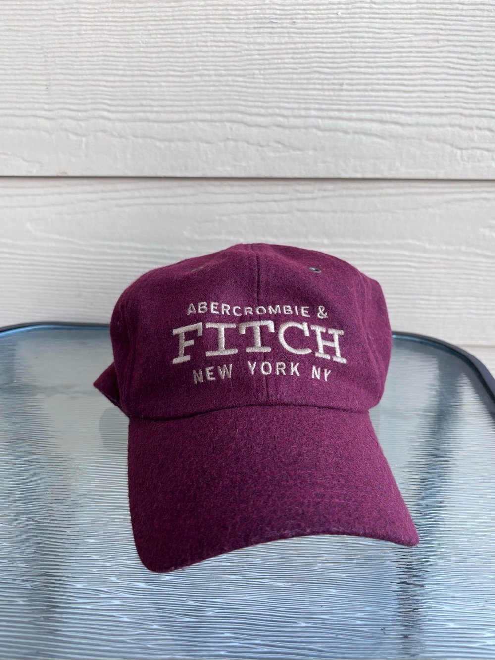 Abercrombie & Fitch NY Dad Style Strapback Velvet Hat